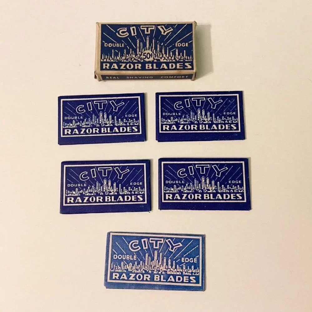 Vintage City Razor Blades Double Edge USA Lot of 5